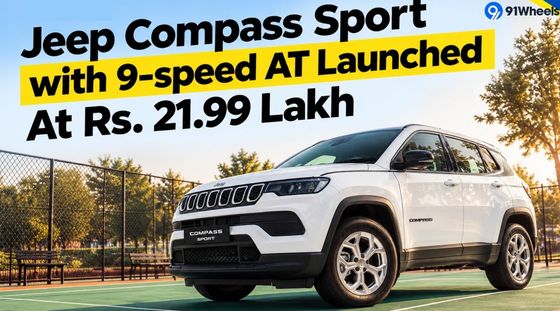 Jeep Compass Sport with 9-speed AT Launched At Rs. 21.99 Lakh